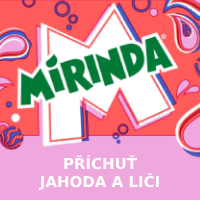 Mirinda příchuť jahoda a liči